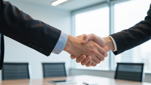 TRPSURF与海外经销商签约仪式，双方代表握手庆祝合作达成