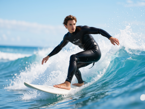 专业教练指导新手学习动力冲浪板使用技巧，安全水域教学场景